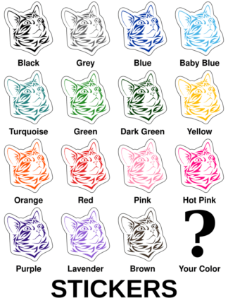 Tribal Cat Stickers